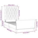 vidaXL Cadre de lit sans matelas noir 100x200 cm tissu