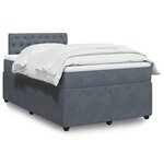 vidaXL Sommier à lattes de lit et matelas gris foncé 120x190cm velours