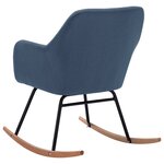 vidaXL Chaise à bascule Bleu Tissu
