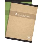 Cahier piqûre 96 pages seyès  papier 70 g recyclé  couverture en carte recyclée  format 21 x 29 7 cm CONQUERANT