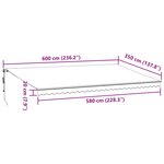 vidaXL Auvent rétractable automatique marron 600x350 cm