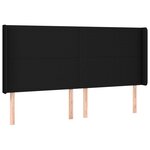 vidaXL Sommier à lattes de lit matelas et LED Noir 180x200 cm Tissu