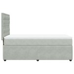 vidaXL Sommier à lattes de lit et matelas Gris clair 100x200cm Velours