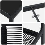 vidaXL Set de 5 pièces de salle à manger de jardin noir en rotin PVC