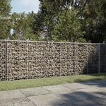 vidaXL Panier gabion avec couvercle 300x50x100 cm fer galvanisé