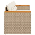 vidaXL Canapé de jardin avec coussins 3 places beige résine tressée