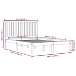 vidaXL Cadre de lit sans matelas 180x200 cm bois massif