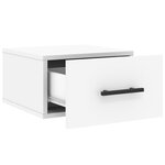 vidaXL Tables de chevet murales 2 Pièces blanc 35x35x20 cm