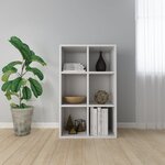 vidaXL Bibliothèque/buffet blanc brillant 66x30x98cm bois d'ingénierie