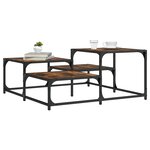 vidaXL Table basse chêne fumé 87 5x87 5x40cm bois d'ingénierie