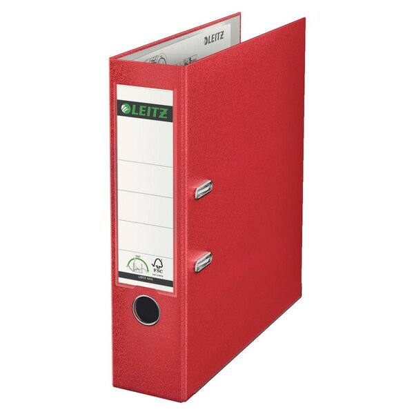 Classeur à levier 180°  A4  plastifié, Dos 80 mm Capacité 600 feuilles - Rouge