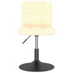 vidaXL Chaises pivotantes à manger lot de 2 crème velours