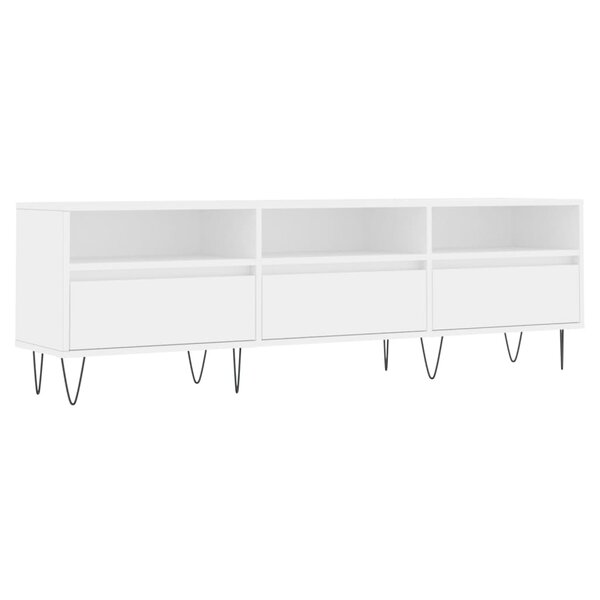 vidaXL Meuble TV blanc 150x30x44 5 cm bois d'ingénierie