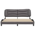 vidaXL Cadre de lit sans matelas gris 180x200 cm similicuir