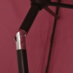 vidaXL Parasol d'extérieur avec mât en métal 300x200 cm rouge bordeaux