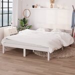 vidaXL Cadre de lit sans matelas blanc bois massif 120x200 cm