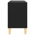 vidaXL Meuble TV avec pieds en bois massif Noir 69 5x30x50 cm