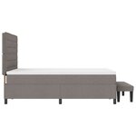 vidaXL Lit à ressort avec matelas et banc taupe 160x200 cm Tissu
