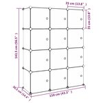 vidaXL Armoire de rangement pour enfants avec 12 cubes Vert PP