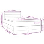 vidaXL Sommier à lattes de lit et matelas LED rose 120x190 cm velours