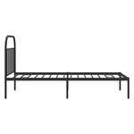 vidaXL Cadre de lit métal avec tête de lit noir 107x203 cm