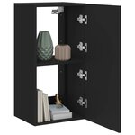 vidaXL Meuble TV mural avec lumières LED noir 40 5x35x80 cm