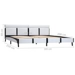 vidaXL Cadre de lit avec LED Blanc Similicuir 180 x 200 cm