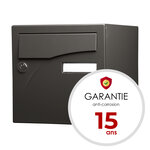 Boîte aux lettres Préface 2 portes gris terre d’ombre ral 7022s