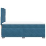 vidaXL Sommier à lattes de lit avec matelas bleu 90x190 cm velours