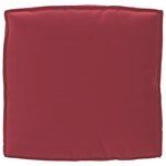 vidaXL Set de coussins sur palettes de 2 pièces rouge vin en tissu Oxford