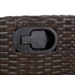 vidaXL Chaise inclinable de jardin repose-pied marron résine tressée