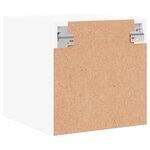 vidaXL Tables de chevet avec portes en verre 2 Pièces blanc 35x37x35 cm