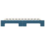 vidaXL Lit de jour avec lit gigogne bleu 90x200 cm velours