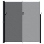 vidaXL Auvent latéral rétractable noir 220x300 cm