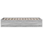 vidaXL Cadre de lit sonoma gris 90x200 cm bois d'ingénierie