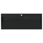 vidaXL Vasque 120x46x11 cm fonte minérale/marbre noir mat