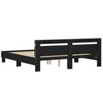 vidaXL Cadre de lit avec LED sans matelas noir 200x200 cm