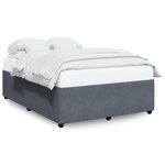 vidaXL Cadre de lit sans matelas gris foncé 140x190 cm velours