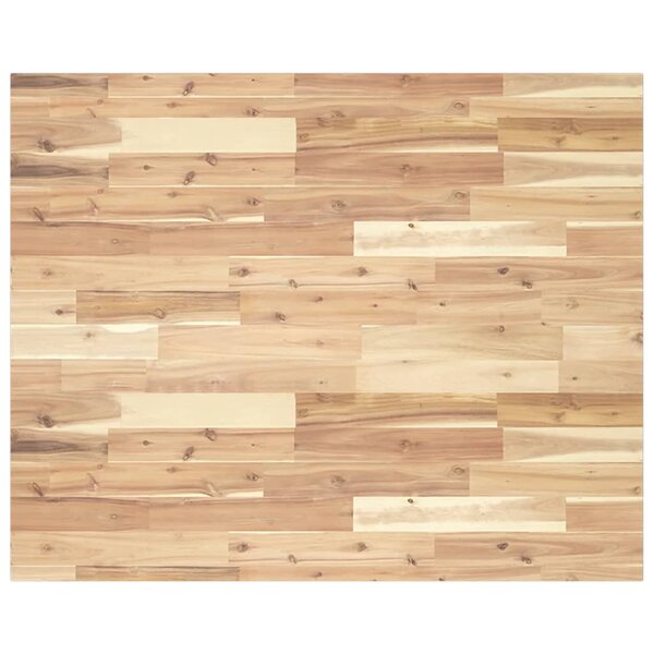 vidaXL Dessus de table rectangulaire 100x80x2 cm bois massif d'acacia
