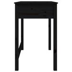 vidaXL Bureau avec tiroirs Noir 100x50x78 cm Bois massif de pin