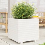 vidaXL Jardinière blanc 50x50x49 5 cm bois de pin massif