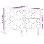 vidaXL Tête de lit Chic en motifs de blocs de diamant bleu marine 140 cm Velours