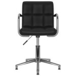 Chaise fauteuil siège de bureau informatique étude pivotante similicuir noir 02_0024051