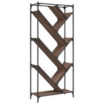 vidaXL Bibliothèque chêne marron 79x30x180 cm bois ingénierie et métal
