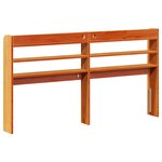 vidaXL Tête de lit avec étagères marron cire 120 cm bois massif de pin