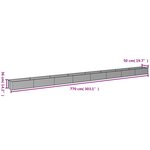 vidaXL Lit surélevé de jardin 770x50x36 cm acier corten