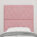 vidaXL Têtière LED Rose 80 cm Velours