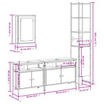 vidaXL Ensemble de meubles de salle de bain 4 Pièces Chêne fumé Bois
