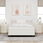 vidaXL Lit à ressorts avec matelas crème 160x200 cm en velours côtelé