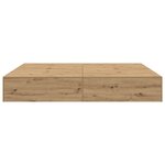 Lit de rangement vidaXL Artisan Chêne 180x200 cm